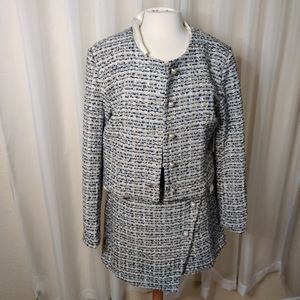 **SOLD** NWT Pearl Button 2 Piece Tweed Suit SZ XL 12-14